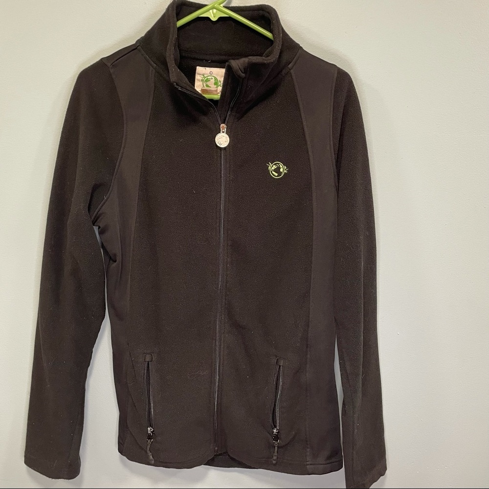 Free planet zip up fleece sweatshirt jacket Size L